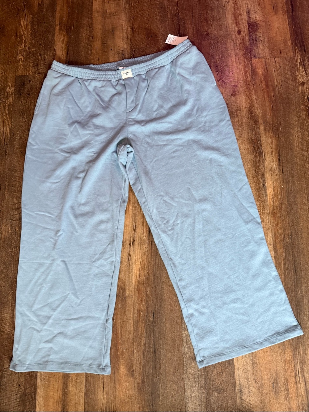Light Blue Women's Wide-Leg Jogger Pants - Casual Pull-On Style